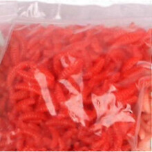 (A06 50PCS)Soft Bread Bug Fishing Lures 50pcs Lifelike Worm Soft Lure Earthworm Artificial Bait