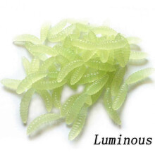 (A05 50PCS Luminous)Soft Bread Bug Fishing Lures 50pcs Lifelike Worm Soft Lure Earthworm Artificial Bait
