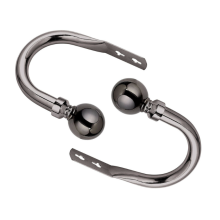(Black Nickel- Plain Ball, 70-120 cm (28" - 48" In)) Extendable Metal Curtain Pole Finals Rings & Rod Fittings