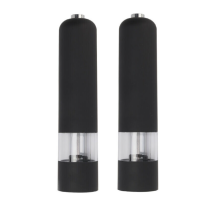 2X Electric Black Salt Pepper Grinder Mill Adjustable Coarseness Light