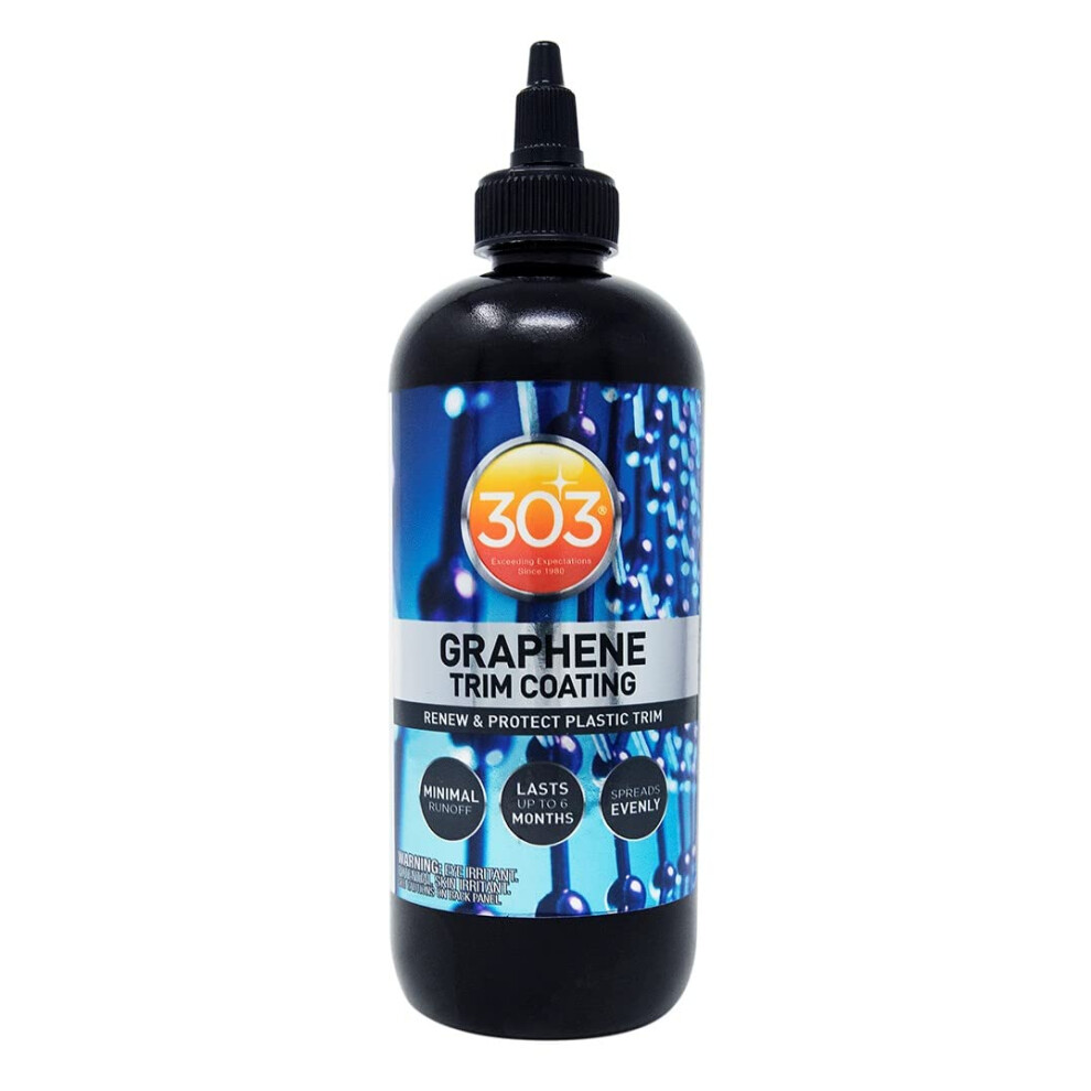 303 Products 303 Graphene Trim Coating 30249 - Hydrophobic Uv Protectant, Darkens & Renews Plastic Trim For Up To 6 Months