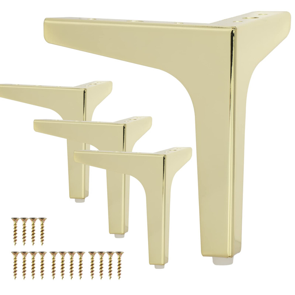 5 Inch Metal Furniture Legs La Vane Set Of 4 Modern Iron Diamond Triangle Furniture Feet Diy Replacement Gold For Cabinet Cupboard Sofa Couch Chair O 8789221334980