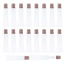 50 Stck 15 ml Lipgloss-Quetschrhrchen, Rosgold, Lipgloss-Behlter, leer, nachfllbar, weich, transparent, Rhrchen fr selbstgemachte Lipgloss-Bal