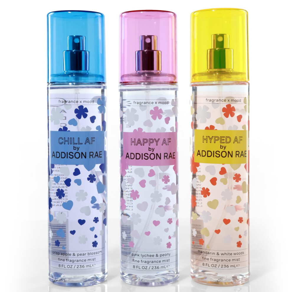 Addison Rae Chill Af Fragrance Mist For Women Floral Woody Scent With Pear Blossom & Apple, Lemongrass Calming Chamomile & Sandalwood B0cmtwk3gy Red