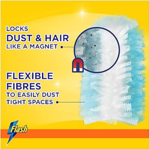 Flash Flash Dust Magnet Duster Starter Kit 1 Handle And 4 Refills x 3 Boxes 1