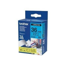Cinta laminada - BROTHER - TZe 561 - negro sobre azul - 3,6 cm x 8 m - Compatible P-Touch
