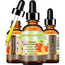Botanische schoonheid BIOLOGISCHE ABRIKOZENpitolie Australische 100% zuivere maagdelijke ongeraffineerde koudgeperste draagolie 1 oz- 30 ml voor gezi