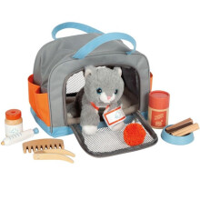 Pluche kat - SMALL FOOT COMPANY - LEGLER - Compleet verzorgingspakket - Transporttas - Inclusief speelgoed