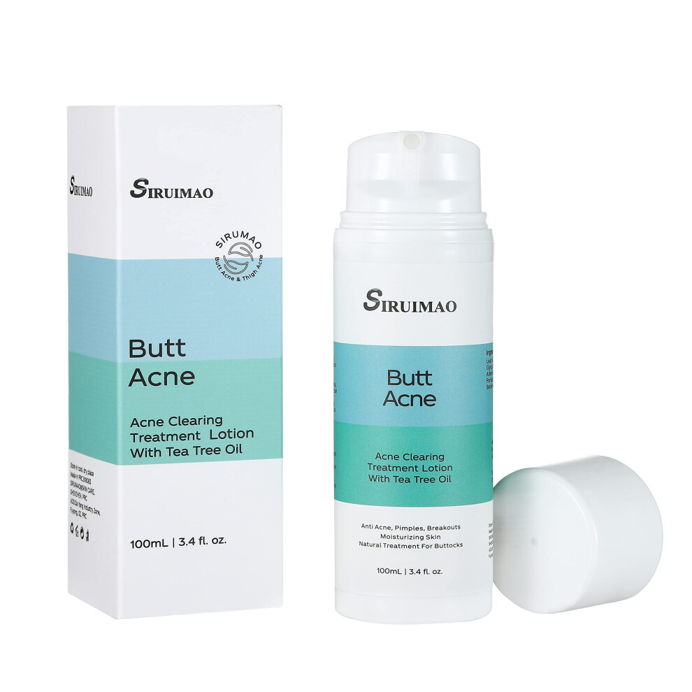 Siruimao Butt Acne Clearing Treatment (3.4 Oz) Butt Acne Treatment For Clearing Acne Pimples Blackheads Zits And Razor Bumps For The Buttocks Thigh And Ba