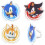DecoPac Sonic the Hedgehog Rings, Cupcake Decorations Featuring Sonic, Tails, and Shadow - 24 Pack 1
