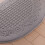 Halbkreis-Türmatte Grau 48x78cm Polyester Bodenmatte Staubfänger 5