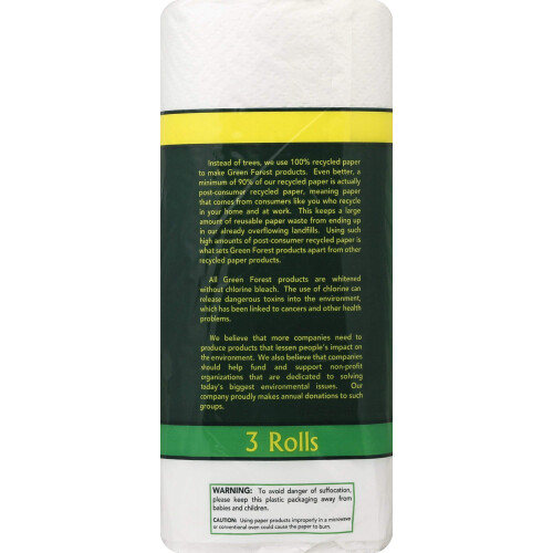 Green Forest 100 % recycelte Papierhandtcher, 3 Rollen 1