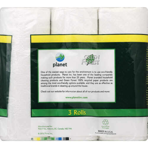 Green Forest 100 % recycelte Papierhandtcher, 3 Rollen 2