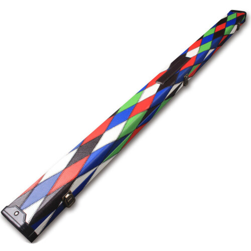 Handmade 3/4 Deluxe Patchwork Style Snooker Cue Case - Diamond Style