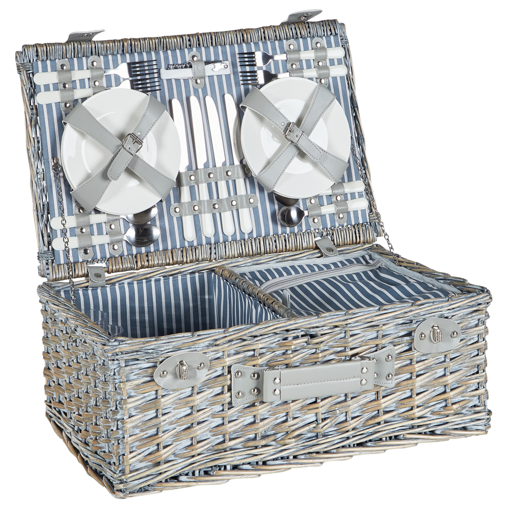 Picnic Basket FIGUE Wicker Grey