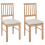 Beliani Set of 2 Dining Chairs ORONO Wood Light Brown 1