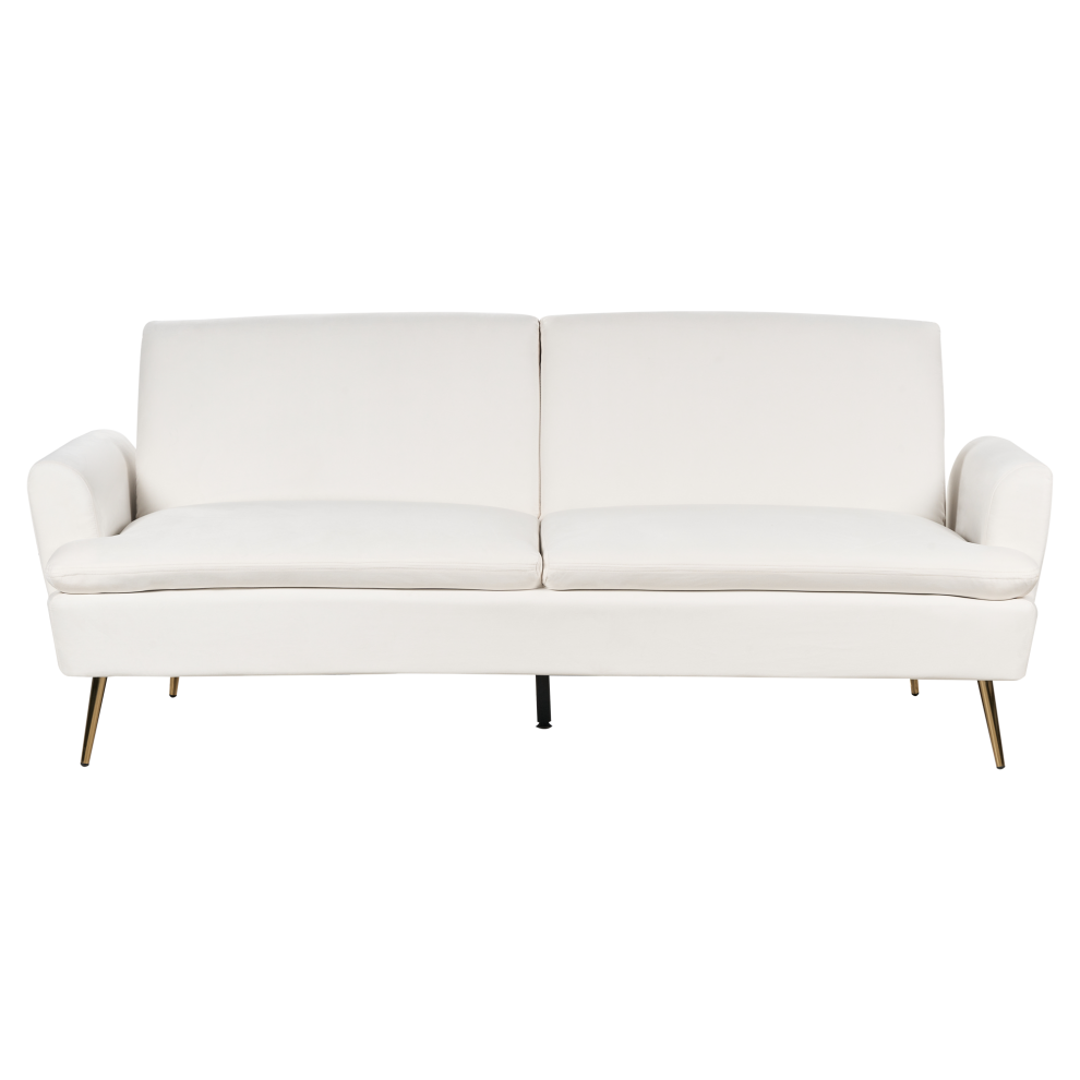 Sofa Bed 3 Seater VETTRE Velvet Off-White