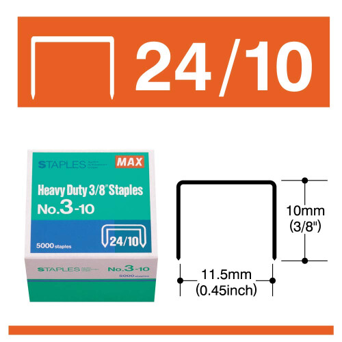MAX Grampos 3/8 Polegadas para Grampeador HD-3DF (5.000 Grampos por Caixa) 1