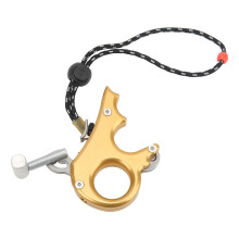 Aluminiumlegierung Compoundbogen-Release-Hilfe, 3-Finger-Griff, Einstellbare Sensitivität, Gold