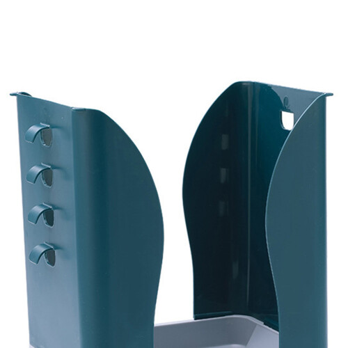 Expandableer Kunststoff-Mülleimer, Große Kapazität, Blau/Grau