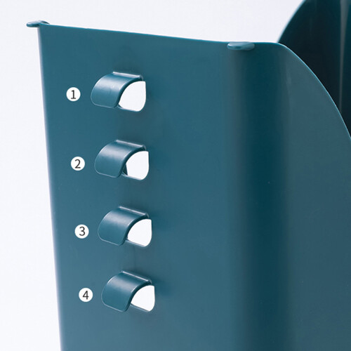 Expandableer Kunststoff-Mülleimer, Große Kapazität, Blau/Grau 2