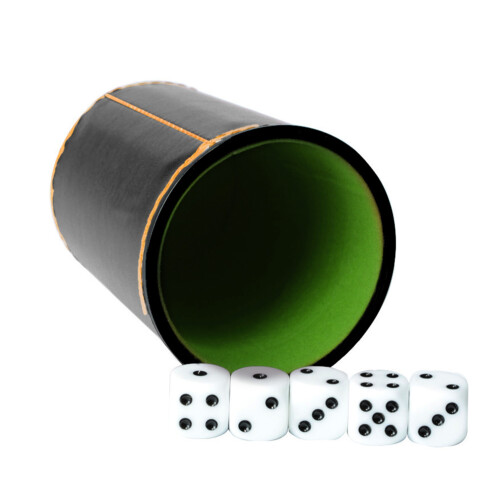 PU Leather Dice Cups with 5 Dice Bar KTV 1