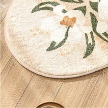 Weiches, umweltfreundliches, wasserabsorbierendes Badematten mit Blumenmuster, 50x80cm