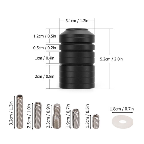 Aluminium-Bogen-Stabilisator-Gewicht-Kit für Recurve- und Compound-Bögen Schwarz 2