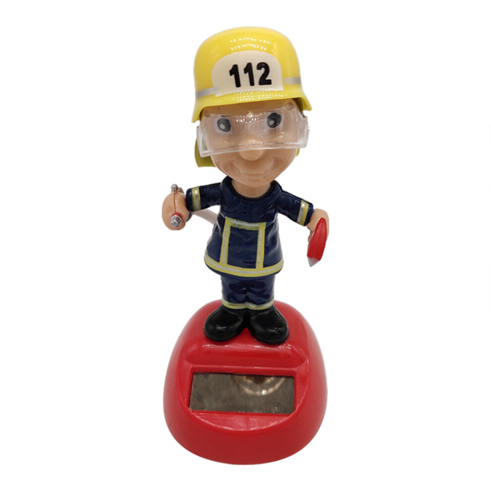Solar Powered Fireman Shaking Doll Figurine Home-image-OPC-PJYZTSN-NEW