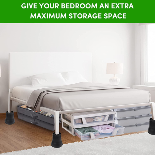 4 peças elevadores de cama de 6 polegadas para serviços pesados, elevadores de móveis redondos, elevadores 1