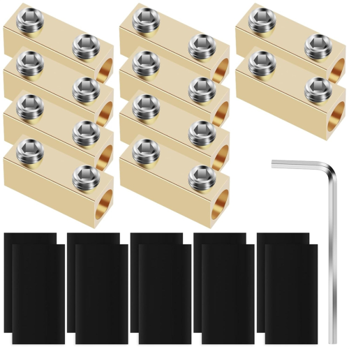 10Pcs Draht Stecker Mutter Kit 60A Kupfer Spleißen Verdrahtung Stecker