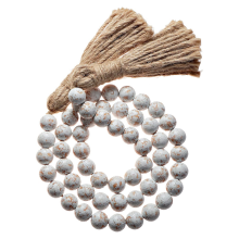Guirlande de perles en bois de style ferme, décoration d'intérieur, guirlande en bois naturel