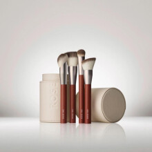 Rose Inc Makeup Brush Set with Case - 4 pezzi Pennello per trucco professionale per Correttore bronzo blush di fondazione - regalo ideale per le donn