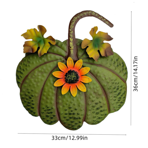 Metall Kürbis Gartenstecker Herbstdekor Hofstecker Schild Dekor Grün,B 2
