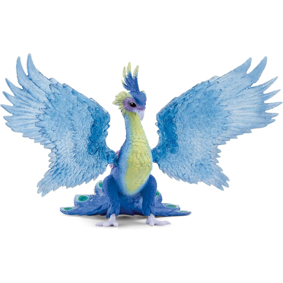 Schleich Bayala - 11"""" Magical Peacock Bird Toy With Movable Wings. Pretty Fantasy Action Figure For Girls And Boys. Fun Imaginative Play Fairy