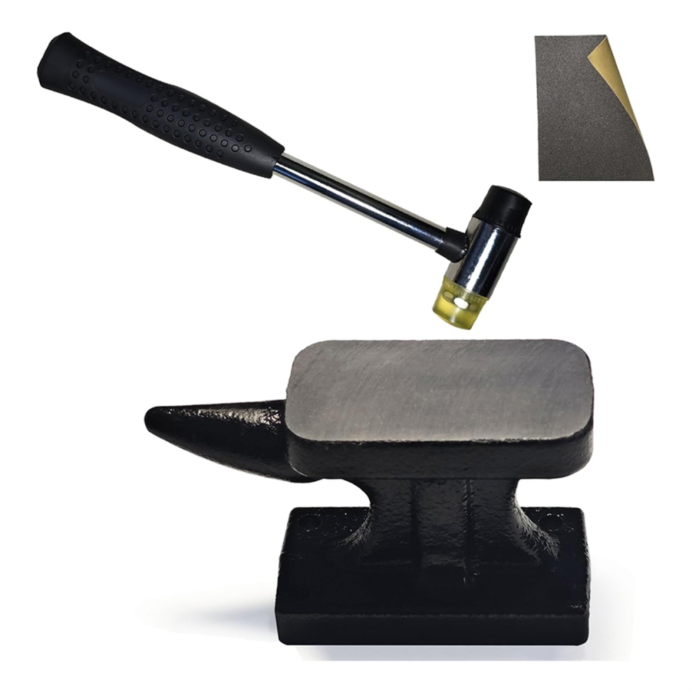 Mini Iron Horn Anvil & Hammer Set, 1.15 Lb Forgediron Anvil 4853439477273