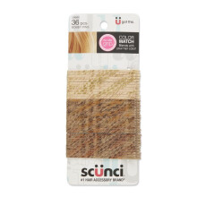 Scunci No-Slip Grip Color Match Curve unisex Bobby Pins 2.75"""" Blonde 36 Count