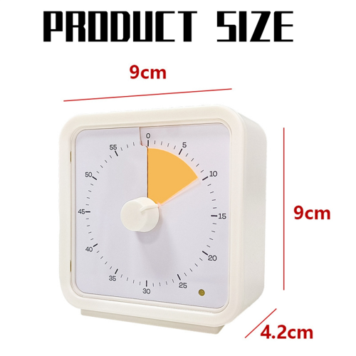 Timer visivo da 60 minuti per bambini, timer con funzionamento silenzioso, giallo 2