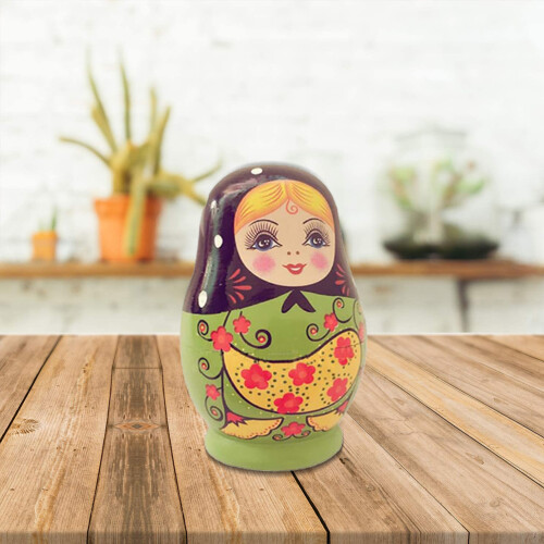 5PCS Russian Nesting Dolls Traditional Wooden 2