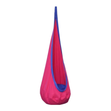 Cadeira suspensa portátil paraquedas tecido balanço cama interior rosa vermelho