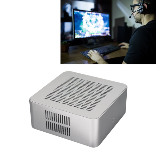Small Desktop Computer Case PSU HTPC Mini-ITX PC Case 2 USB 3.0 Ports 2