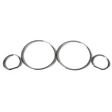 Embellecedor de bisel para cubierta de velocímetro de automóvil, juego de anillos de calibre para tablero de instrumentos