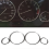 Auto snelheidsmeter afdekking rand dashboard meter ring set voor 3