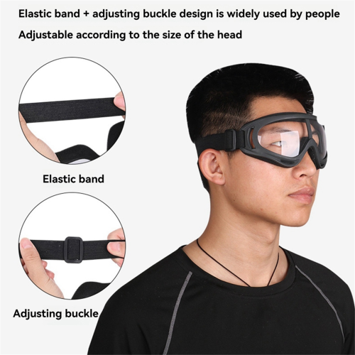 2 gafas protectoras para deportes al aire libre, transparentes 1