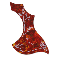 Bloem, vogel, vlinder, gitaar, slagplaat, decoratie, zelfklevende sticker