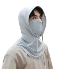 Maschera di protezione solare grigio scuro, maschera di protezione solare con cappuccio integrale