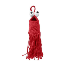 Gehaakte plantenhanger, plantenhanger voor binnen, hangende plantenbak, rood, maat S