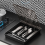 Organizer with Lid,Plastic Cutlery and Flatware Storage Box, B 5
