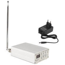 Transmissor de TV analógico VHF/UHF com banda de frequência selecionável e plugue UE