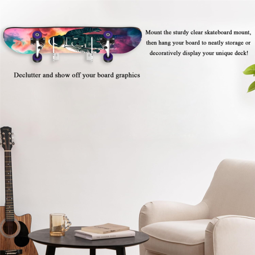 1 ζευγάρι θήκη τοίχου για skateboard, βάση τοίχου για skateboard 1